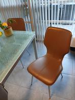 stoelen, Huis en Inrichting, Tafels | Eettafels, Ophalen, Gebruikt, 50 tot 100 cm, Glas