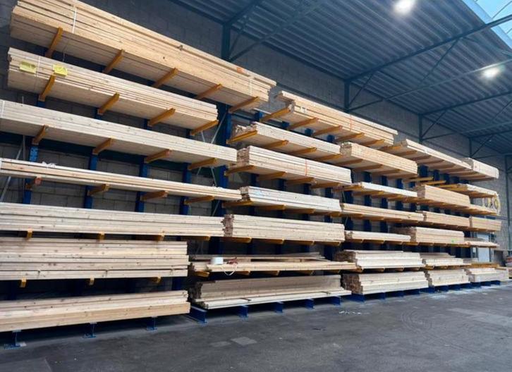 Zware Enkelzijdige Draagarmstelling 5000mm hoog Nieuwstaat!, Doe-het-zelf en Bouw, Hout en Planken, Zo goed als nieuw, Pallet
