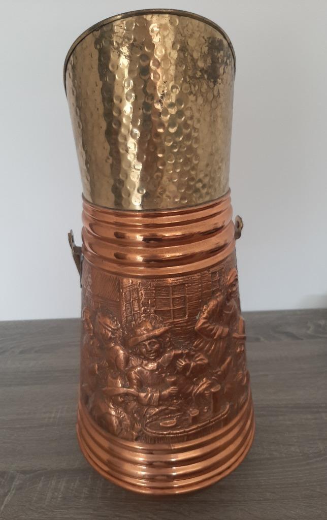 Koperen kolenkan vintage pellet kan, Antiek en Kunst, Curiosa en Brocante, Ophalen