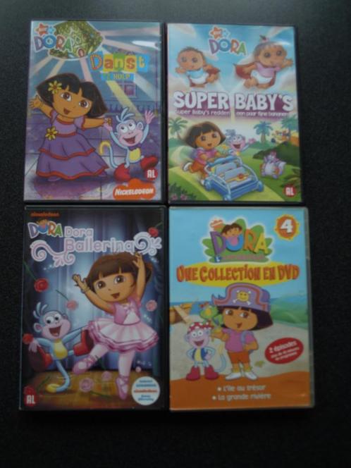 4 x Dora DVD + 2 x Dribbel educatieve Dvd's, Cd's en Dvd's, Dvd's | Kinderen en Jeugd, Ophalen of Verzenden