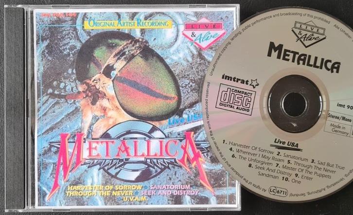 METALLICA - Live USA (CD; 1991 / 1992), Cd's en Dvd's, Cd's | Hardrock en Metal, Ophalen of Verzenden