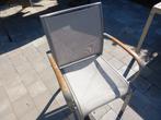 Gloster stoelen en tafel, Tuin en Terras, Ophalen of Verzenden, Gebruikt, Hout, Stapelbaar