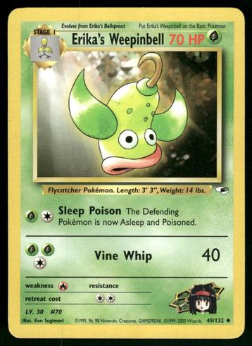 Erika's Weepinbell 49/132 - Gym Heroes (NM) beschikbaar voor biedingen
