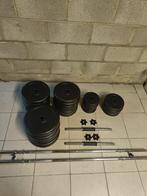 Fitness gewichten 120 kg, Sport en Fitness, Ophalen, Zo goed als nieuw, Benen, Halterset
