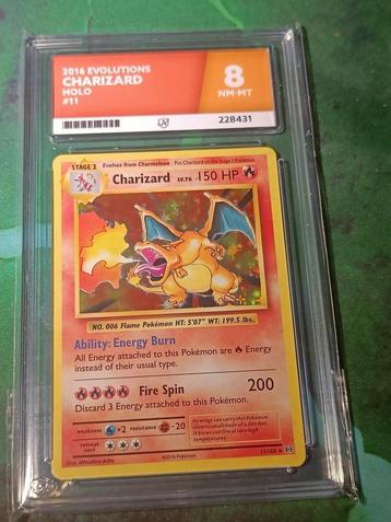 charizard EVO 11 8 NM Mint, Enlèvement ou Envoi, Comme neuf, Cartes en vrac