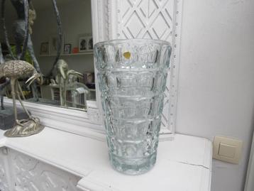 Vase en verre vintage Hermanova Hut SKLO UNION 1960