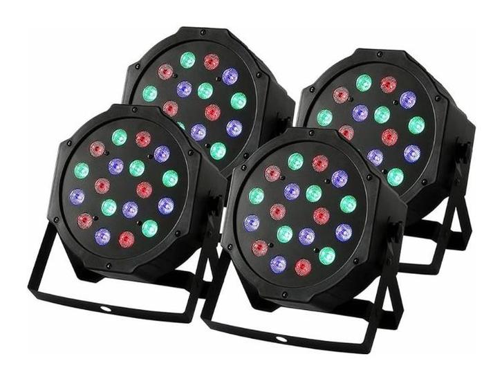 4 x krachtige LED-podiumprojectoren met afstandsbediening, Muziek en Instrumenten, Licht en Laser, Nieuw, Licht, Geluidgestuurd