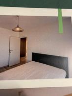 zwart dubbel bed met lattenbodem en matras, Ophalen, Zwart, Tweepersoons, Zo goed als nieuw