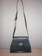 blauwe lederen handtas met lange riem, Ophalen of Verzenden, Handtas