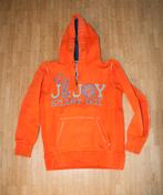Oranje hoodie - maat 128, Enlèvement ou Envoi, Comme neuf, Garçon ou Fille, Pull ou Veste