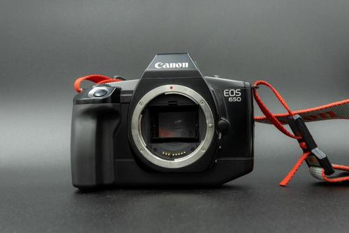 Canon EOS 650 + brede riem, Audio, Tv en Foto, Fotocamera's Analoog, Gebruikt, Spiegelreflex, Canon, Ophalen of Verzenden