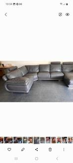 Château d´Ax lederen hoeksalon, Huis en Inrichting, Ophalen, Gebruikt, Leer