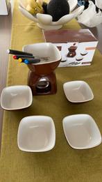 10 delige chocolade fondueset, Ophalen of Verzenden, Zo goed als nieuw, Overige stijlen, Porselein