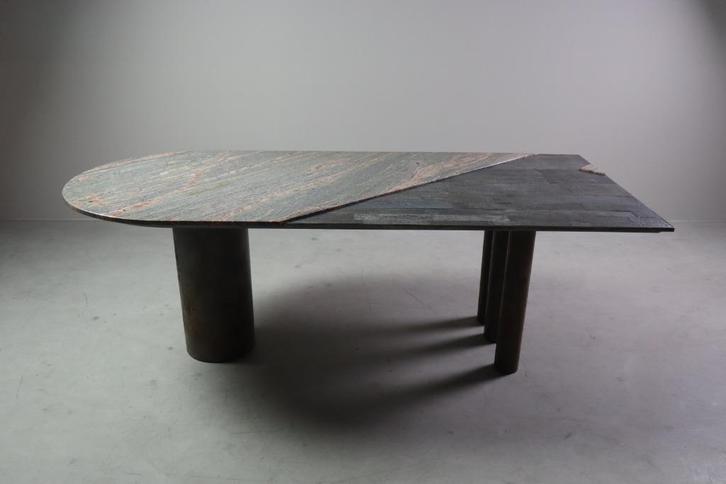 Postmodern dining table by Pia Manu, Belgium, ca. 1990, Antiek en Kunst, Antiek | Meubels | Tafels, Ophalen