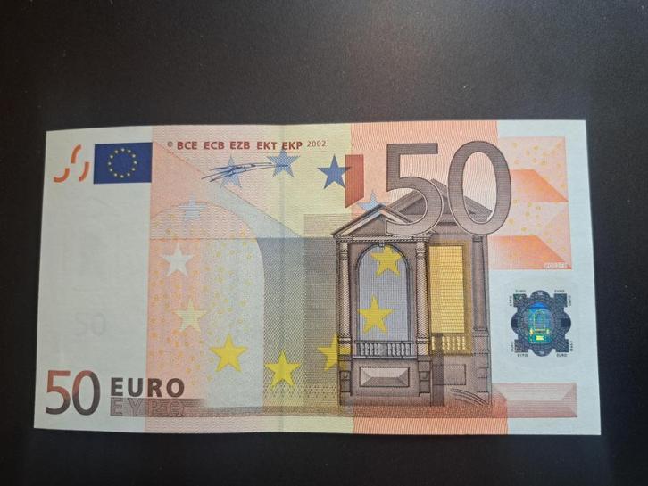 2002 Duitsland 50 euro 1e serie Duisenberg code P002, Postzegels en Munten, Bankbiljetten | Europa | Eurobiljetten, Los biljet