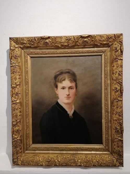 Jacques François Carabain (1834-1933) - Portrait d’une jeune, Antiquités & Art, Art | Peinture | Classique, Enlèvement