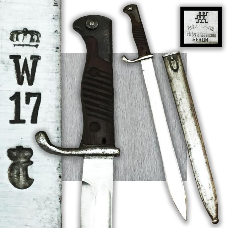 🚨Zeldzame Duitse Pruisische Frister 1917 #64 G98 Bajonet, Verzamelen, Militaria | Algemeen, Landmacht, Zwaard of Sabel, Verzenden
