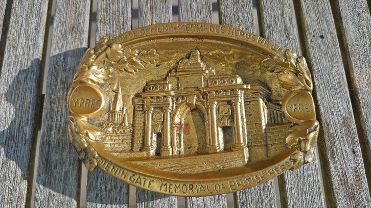 Menin Gate - Herdenkingsbeker van verkoperd metaal -, Verzamelen, Militaria | Algemeen, Landmacht, Kunstobject, Ophalen of Verzenden