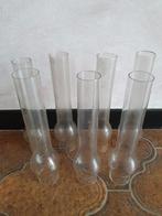 Glazen  lampenkapjes voor antieke petroleumlamp, Ophalen of Verzenden