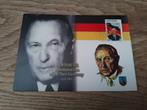carte commémorative ww2 avec timbre "Adenauer" N2, Collections, Photo ou Poster, Armée de terre, Envoi