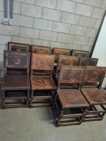 Antieke Rubens stoelen, 10 stuks, beschikbaar voor biedingen