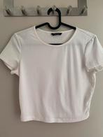 Witte crop top, Ophalen of Verzenden, Zo goed als nieuw, Korte mouw, Maat 36 (S)