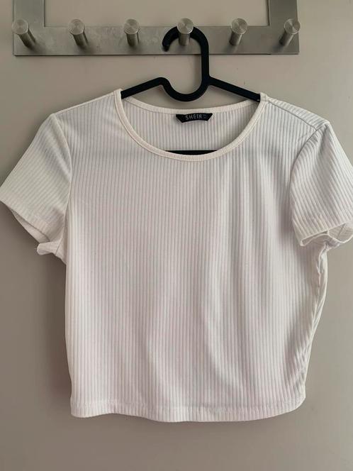 Witte crop top, Kleding | Dames, T-shirts, Zo goed als nieuw, Maat 36 (S), Korte mouw, Ophalen of Verzenden