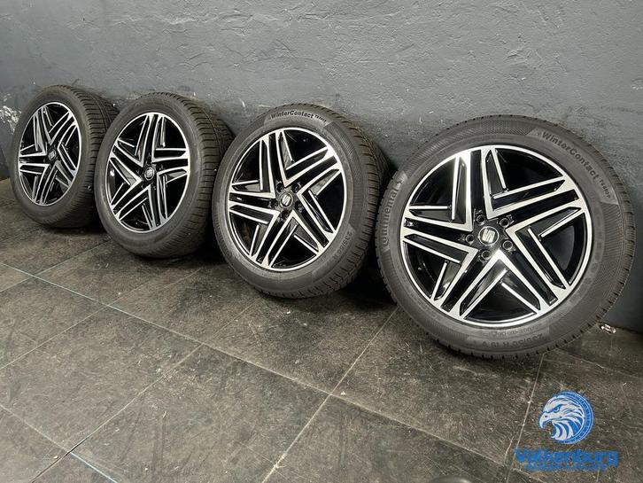 7mm! Originele Seat Tarraco 5FJ 19 inch zwarte velgen 5x112, Auto-onderdelen, Banden en Velgen, Banden en Velgen, Winterbanden