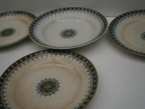 Myosotis Sarreguemines 4 platen, Antiek en Kunst, Antiek | Servies los, Ophalen