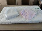 Matras babybed (incl. Matrasbeschermer en hoeslaken), Ophalen, Zo goed als nieuw, Roze