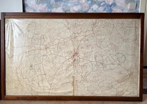 landkaart Hersselt (Herselt) een aangrenzende dorpen, Antiek en Kunst, Antiek | Schoolplaten, Ophalen