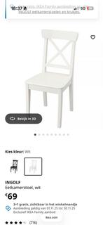 Witte stoel ikea ingolf, Ophalen of Verzenden, Zo goed als nieuw