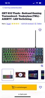 Clavier et souris de jeu GXT, Clavier gamer, Azerty, Comme neuf, Enlèvement