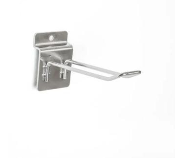 Haak dubbel chroom 100 stuks / lamellen wand  beschikbaar voor biedingen