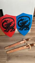 2 sets zwaard en schild, Ophalen