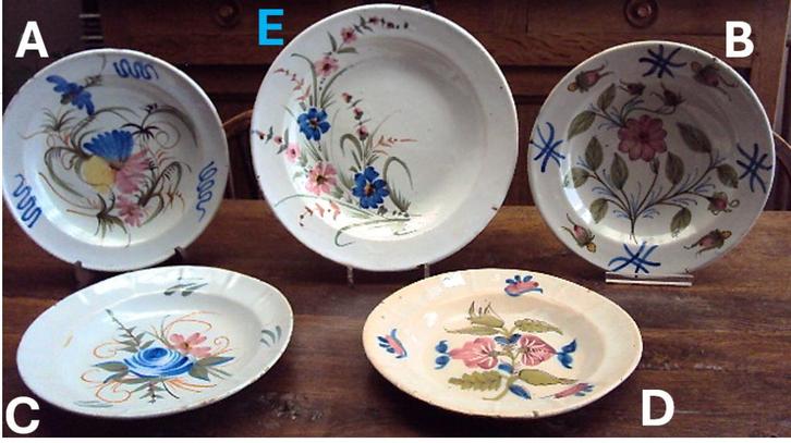 Antieke Spaanse borden in aardewerk, 18e eeuws, Antiek en Kunst, Antiek | Wandborden en Tegels, Ophalen