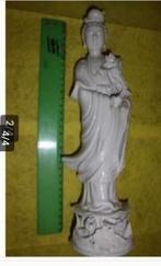 kwan yin beeld wit kuan yin   met stempel, Antiek en Kunst, Ophalen of Verzenden