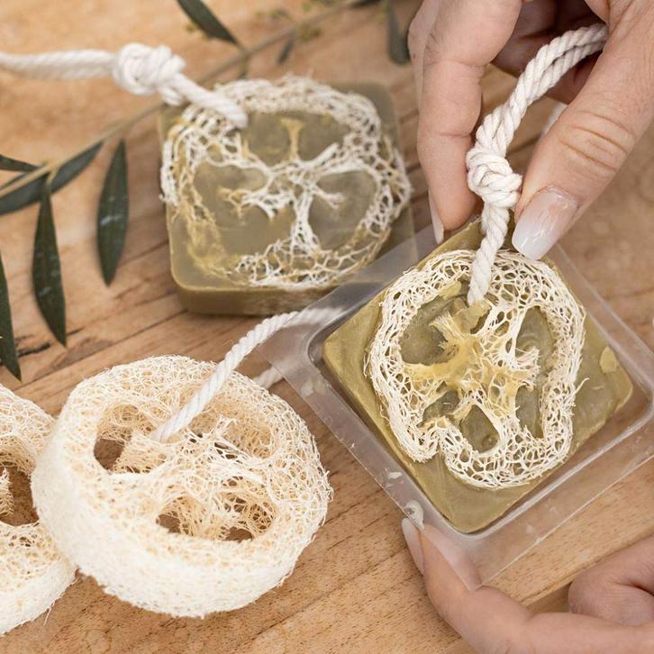 Natuurlijke Loofah Spons 2stuks 10cm  creaknutselen webshop, Hobby en Vrije tijd, Overige Hobby en Vrije tijd, Nieuw, Verzenden