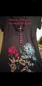 Neuve - Robe ou tunique Desigual- Taille L, Au-dessus du genou, Desigual, Noir, Envoi