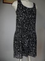 Zwarte dames jurk met print van Mango, medium, Kleding | Dames, Jurken, Mango, Ophalen of Verzenden, Zo goed als nieuw