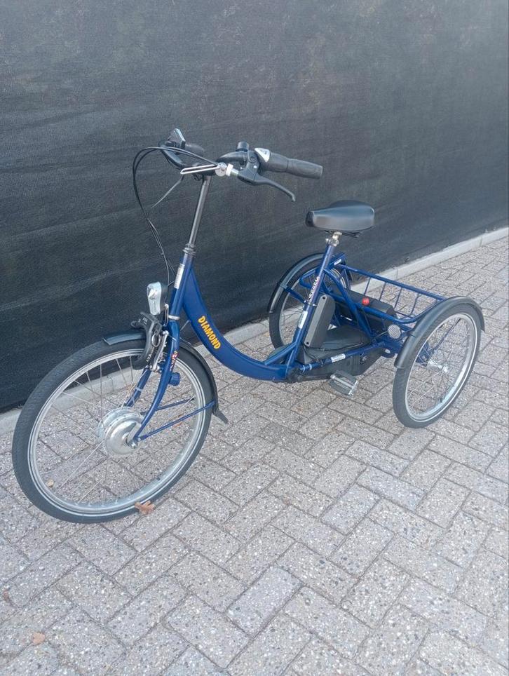DiamondElektrische driewieler nieuwe batterij jaar garantie, Fietsen en Brommers, Fietsen | Driewielfietsen, Zo goed als nieuw