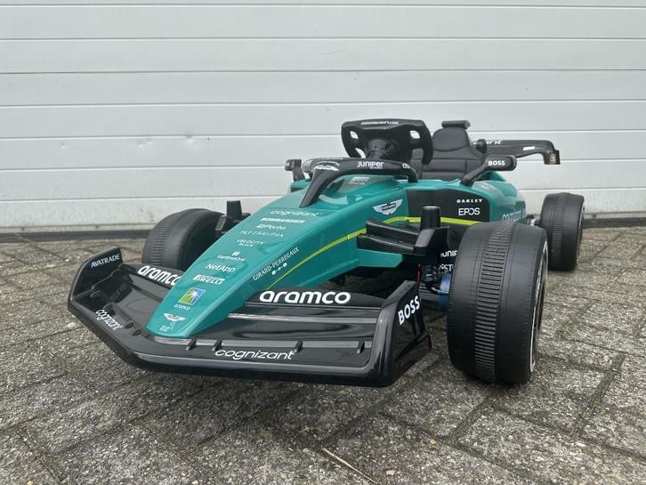 Aston Martin Formule 1 Cognizant 24V Groen - Leder - Rubber, Kinderen en Baby's, Speelgoed | Buiten | Voertuigen en Loopfietsen