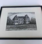 kasteel potloodtekening, Antiek en Kunst, Kunst | Tekeningen en Fotografie, Ophalen of Verzenden