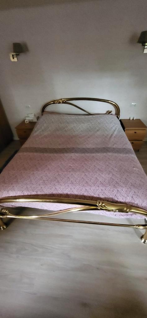 Koperen bed 180/200, Huis en Inrichting, Slaapkamer | Bedden, Gebruikt, Ophalen