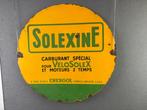 Solex Solexine oud origineel emaille reclamebord 50 cm, Ophalen of Verzenden, Gebruikt, Reclamebord