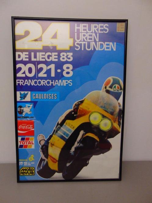 Moto racing 24H LIEGE - 1983 affiche, Verzamelen, Posters, Gebruikt, Sport, Ophalen