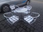 Terrasstoelen en tafel, Ophalen, Gebruikt, Aluminium, Stapelbaar