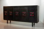 Groot vintage brutalistisch dressoir japanse stijl, 1960s, Huis en Inrichting, Kasten | Dressoirs, Ophalen, Vintage design, midcentury modern, retro, 1950s, 1960s, 1970s