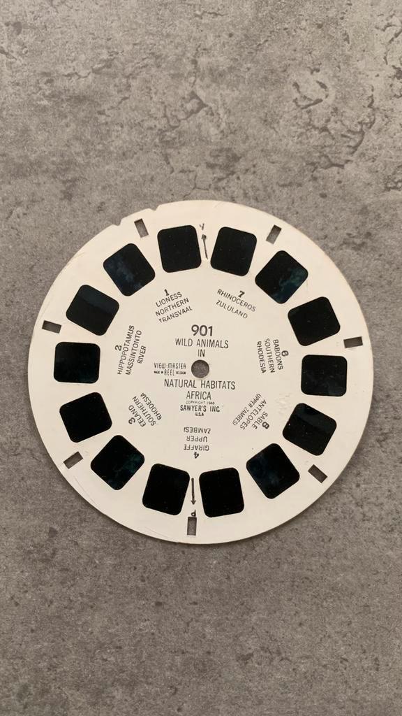 Vintage View-Master — Afrikaanse wilde dieren (901), Verzamelen, Speelgoed, Gebruikt, Ophalen of Verzenden