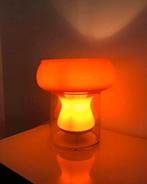Ronde glazen tafellamp 2 delig, Ophalen, Nieuw, Glas
